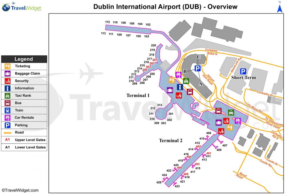 map of Dublin airport