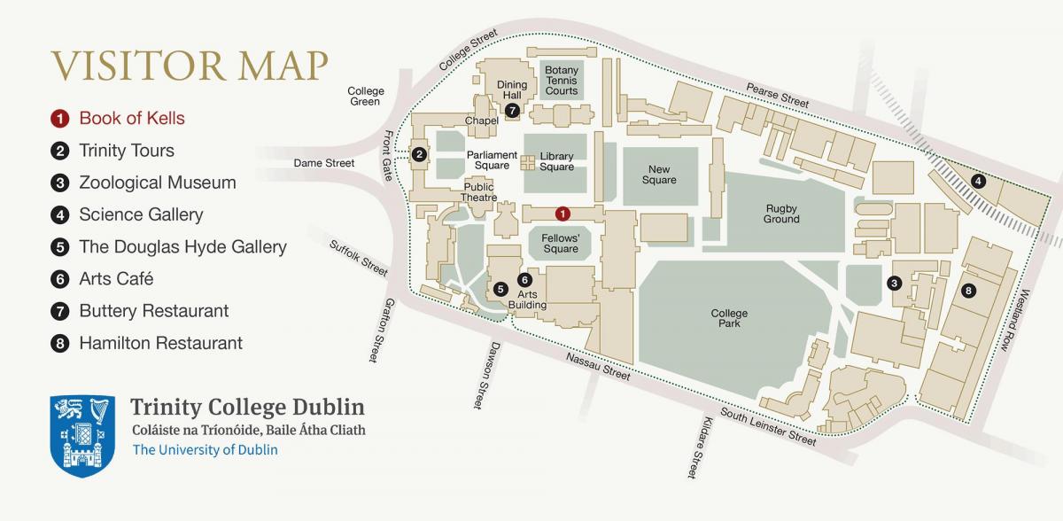 map of Trinity College
