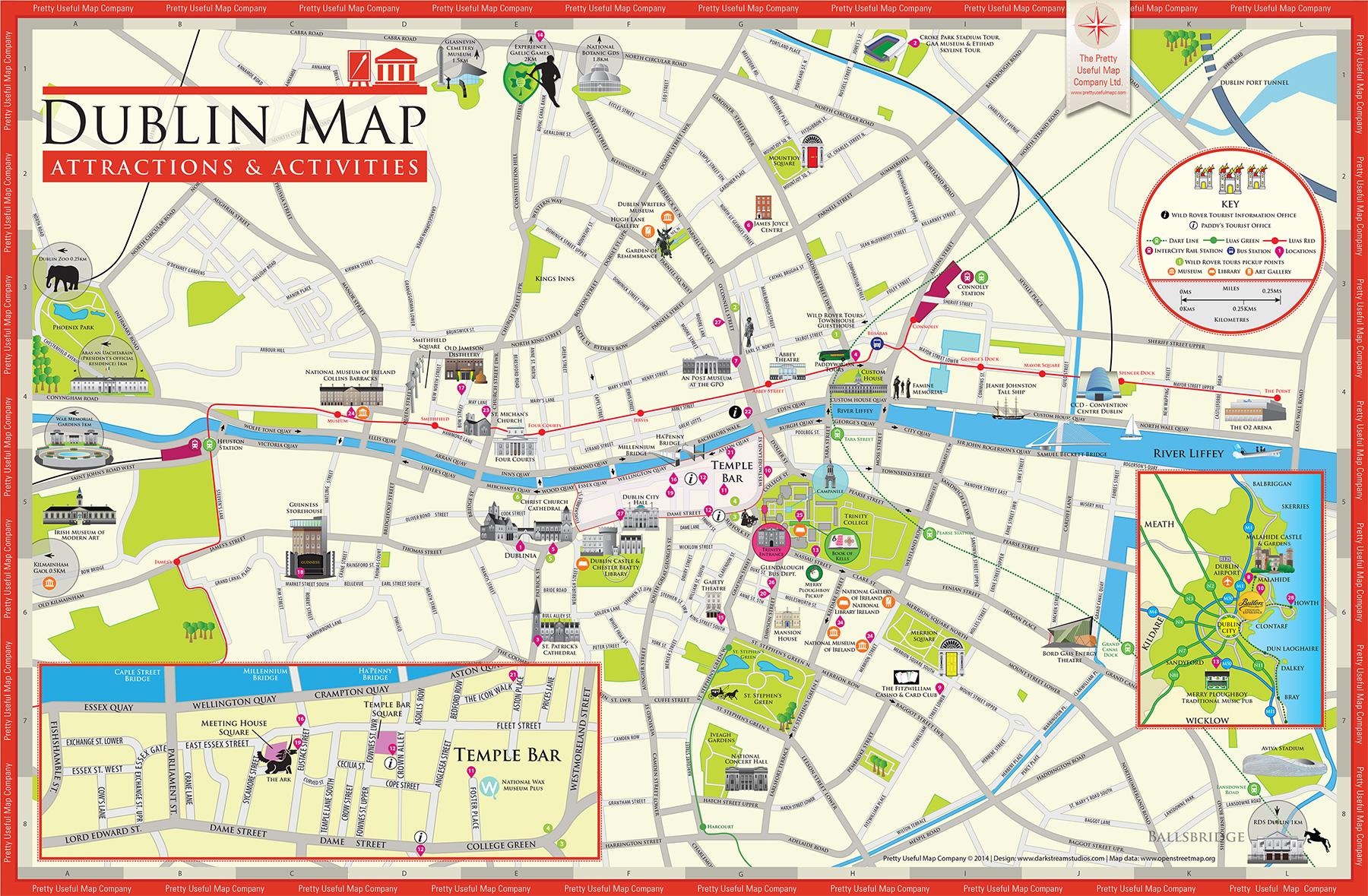Temple Bar Dublin Stadtplan Tipps ADQB