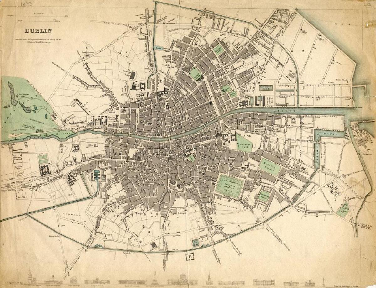 1916 Dublin map - Map of Dublin in 1916 (Ireland)