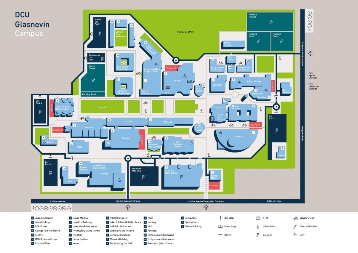 DCU campus map