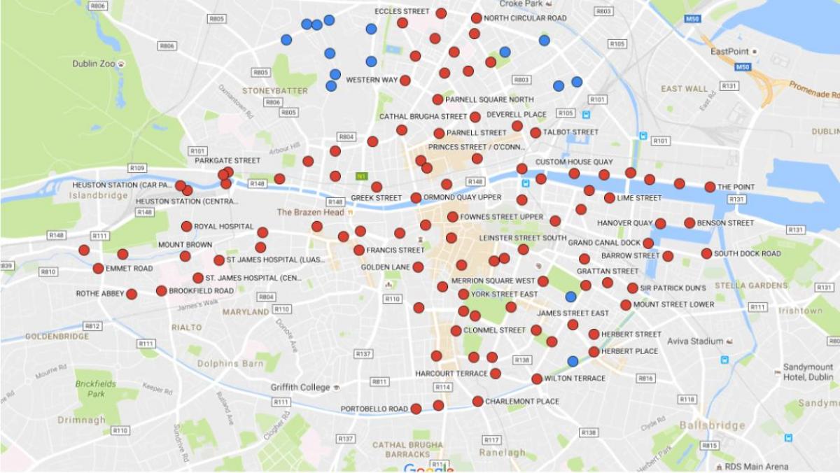 Dublinbikes map