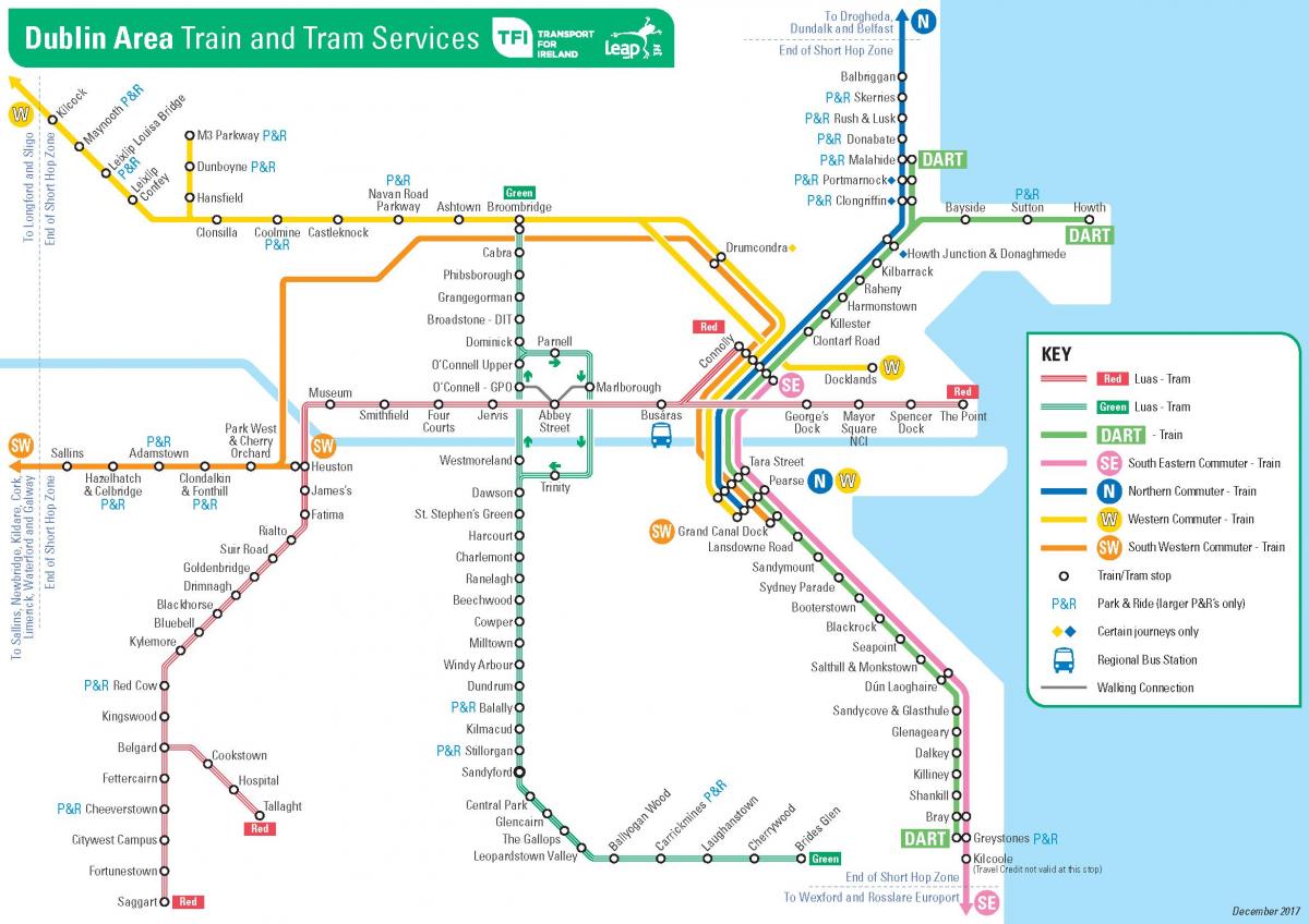 metro Dublin map