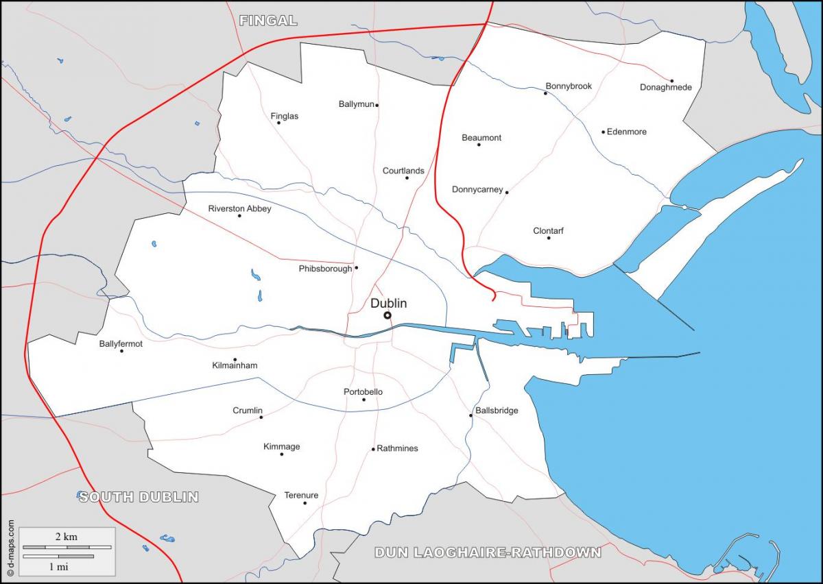 map of Dublin neighborhoods