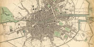 Map of Dublin in 1916