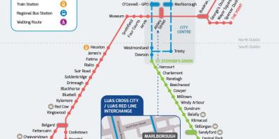 Luas cross city route map